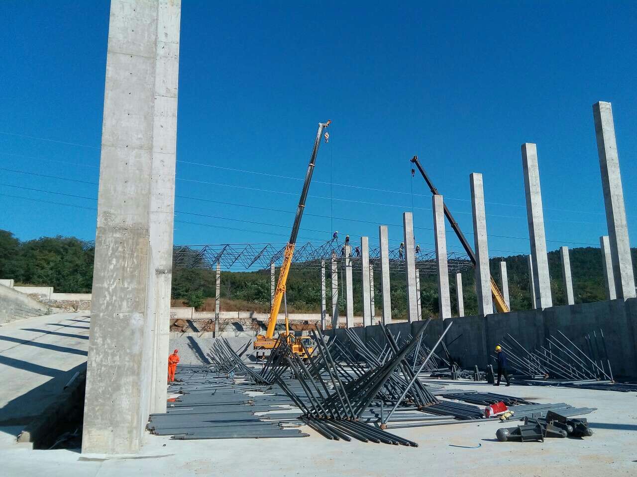 果洛威海搅拌站网架